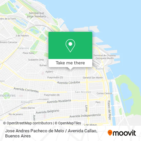 Mapa de Jose Andres Pacheco de Melo / Avenida Callao