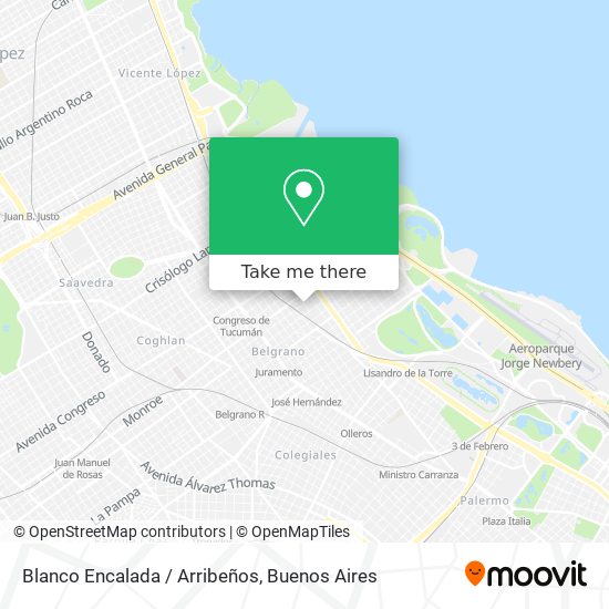 Blanco Encalada / Arribeños map