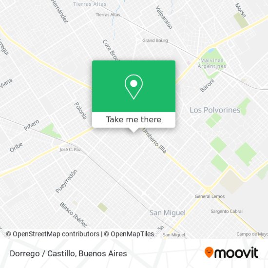 Mapa de Dorrego / Castillo