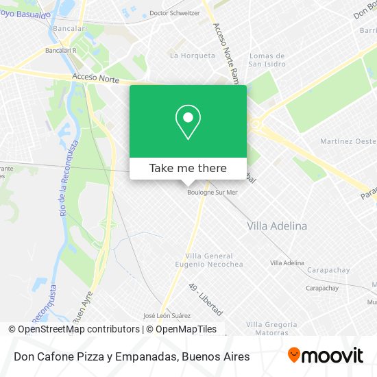 Don Cafone Pizza y Empanadas map