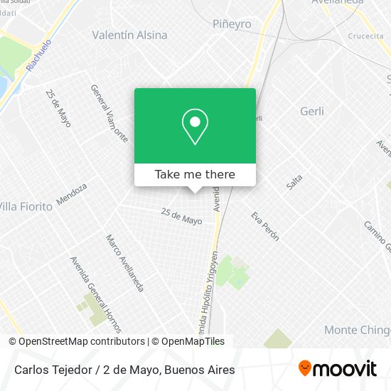 Mapa de Carlos Tejedor / 2 de Mayo