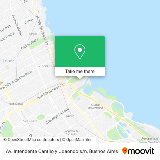 Av. Intendente Cantilo y Udaondo s / n map