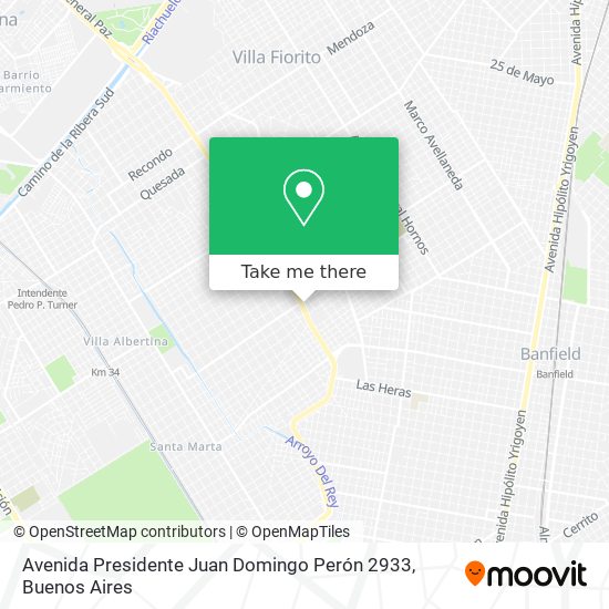 Mapa de Avenida Presidente Juan Domingo Perón 2933