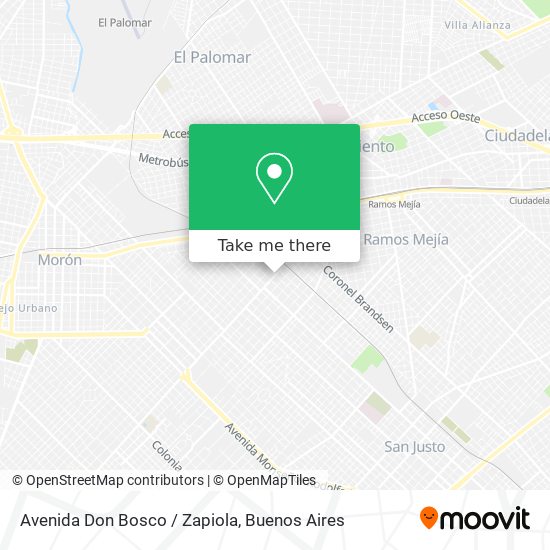 Mapa de Avenida Don Bosco / Zapiola