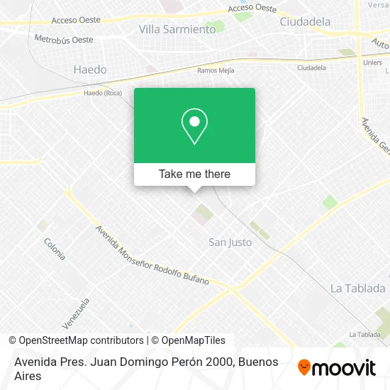 Mapa de Avenida Pres. Juan Domingo Perón 2000