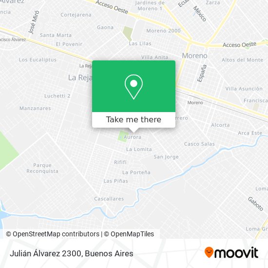 Julián Álvarez 2300 map