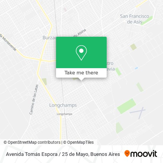 Avenida Tomás Espora / 25 de Mayo map