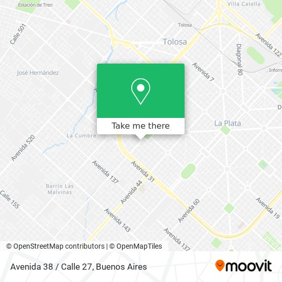 Mapa de Avenida 38 / Calle 27