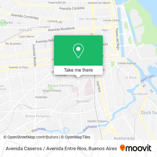 Avenida Caseros / Avenida Entre Ríos map