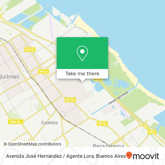 Avenida José Hernández / Agente Lora map