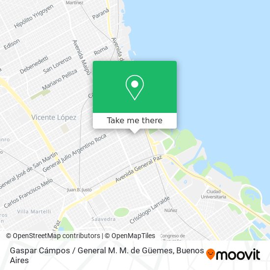 Mapa de Gaspar Cámpos / General M. M. de Güemes
