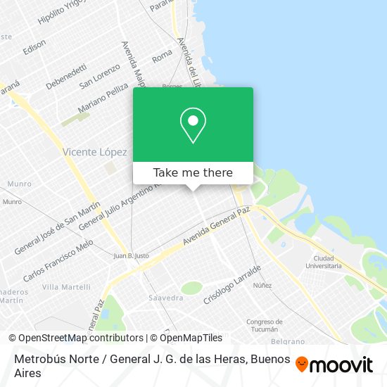 Metrobús Norte / General J. G. de las Heras map