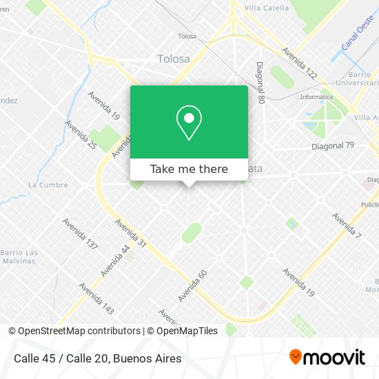Mapa de Calle 45 / Calle 20