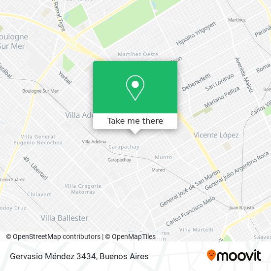 Mapa de Gervasio Méndez 3434