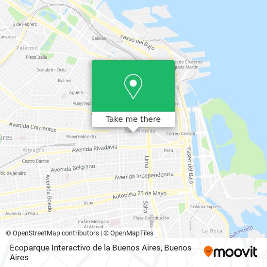 Ecoparque Interactivo de la Buenos Aires map