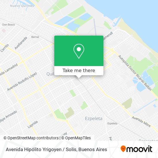 Avenida Hipólito Yrigoyen / Solís map