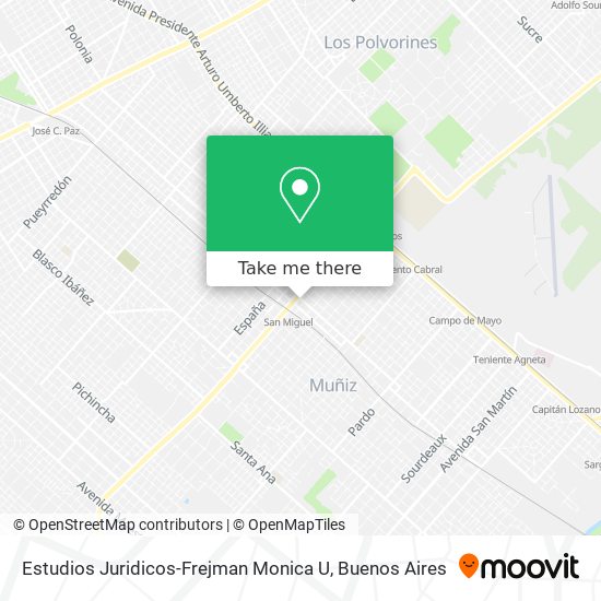 Estudios Juridicos-Frejman Monica U map
