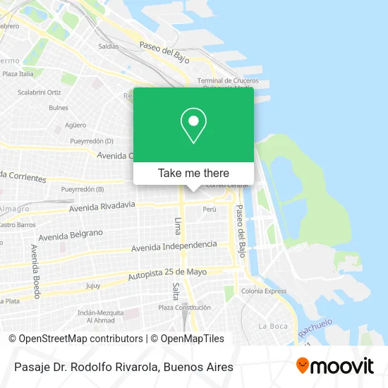 Mapa de Pasaje Dr. Rodolfo Rivarola