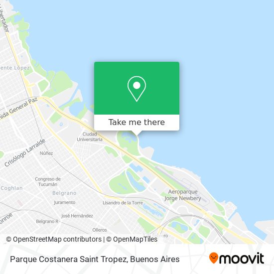 Parque Costanera Saint Tropez map