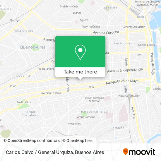 Carlos Calvo / General Urquiza map