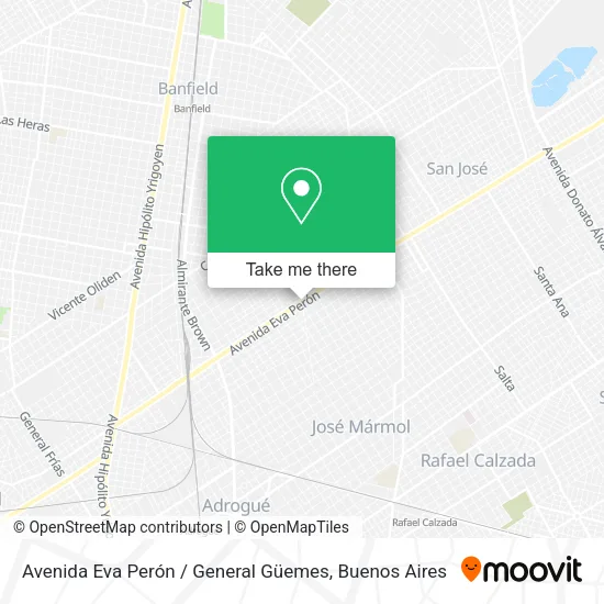 Mapa de Avenida Eva Perón / General Güemes