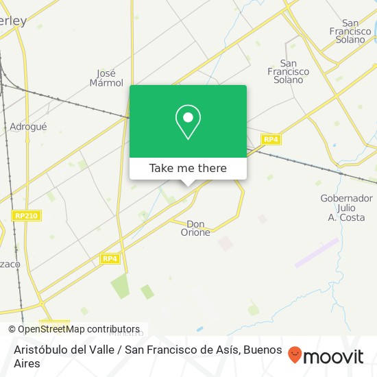 Aristóbulo del Valle / San Francisco de Asís map