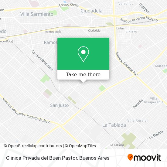 Clinica Privada del Buen Pastor map