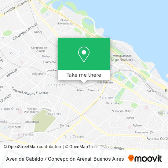 Mapa de Avenida Cabildo / Concepción Arenal