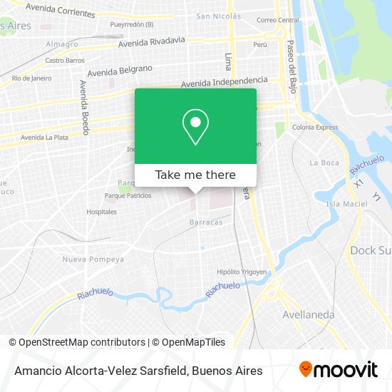 Amancio Alcorta-Velez Sarsfield map