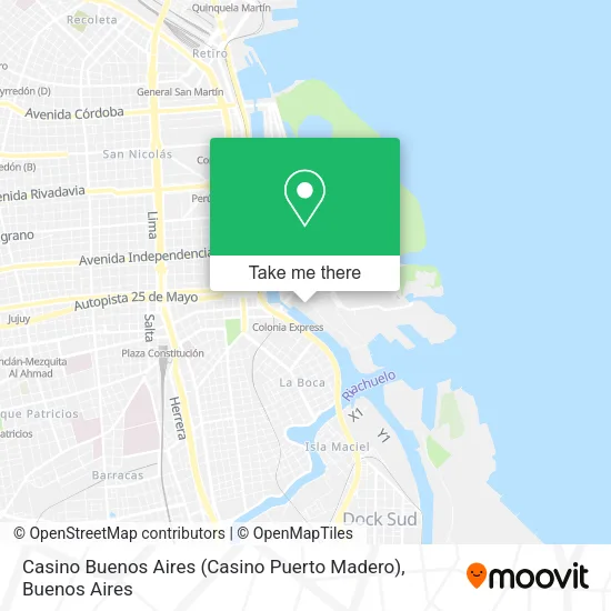 Mapa de Casino Buenos Aires (Casino Puerto Madero)