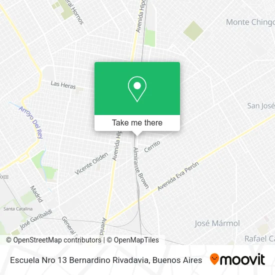 Escuela Nro 13 Bernardino Rivadavia map