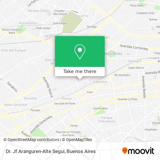 Dr. Jf Aranguren-Alte Segui map