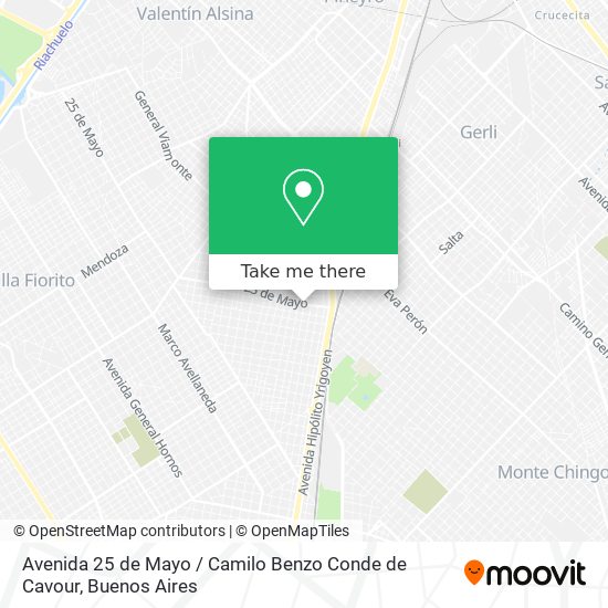 Avenida 25 de Mayo / Camilo Benzo Conde de Cavour map