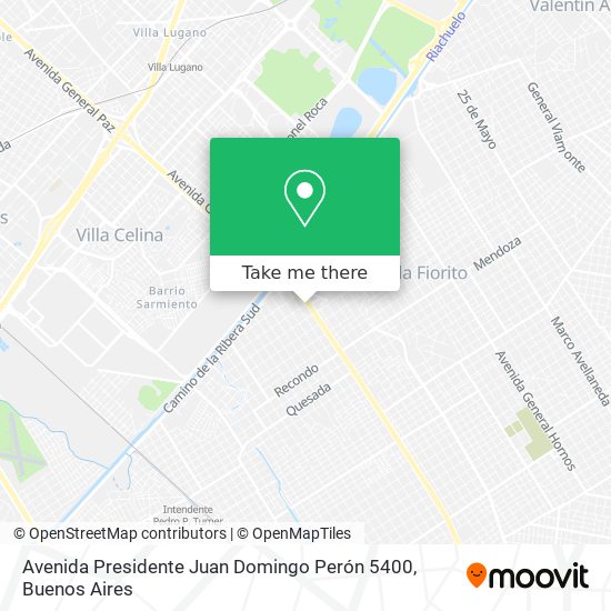 Mapa de Avenida Presidente Juan Domingo Perón 5400
