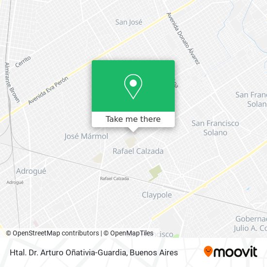 Htal. Dr. Arturo Oñativia-Guardia map