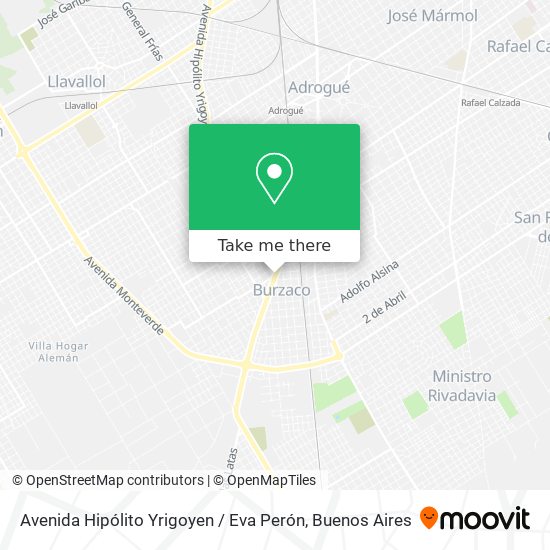 Avenida Hipólito Yrigoyen / Eva Perón map