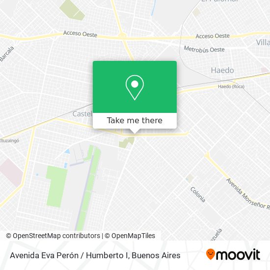 Avenida Eva Perón / Humberto I map