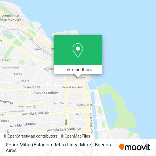 Retiro-Mitre (Estación Retiro Linea Mitre) map