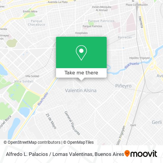 Alfredo L. Palacios / Lomas Valentinas map
