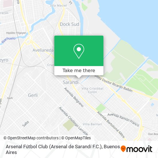 Arsenal Fútbol Club (Arsenal de Sarandí F.C.) map