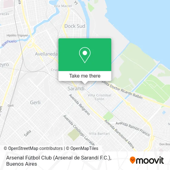 Arsenal Fútbol Club (Arsenal de Sarandí F.C.) map