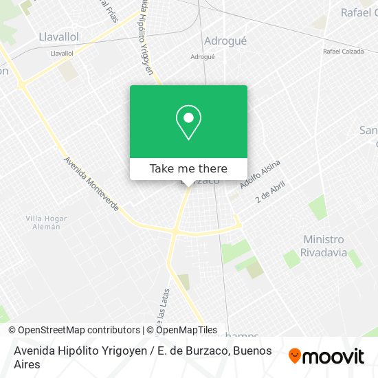 Mapa de Avenida Hipólito Yrigoyen / E. de Burzaco