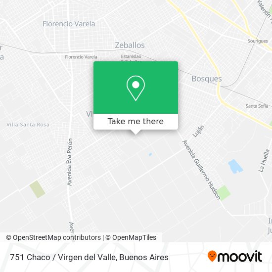 751 Chaco / Virgen del Valle map