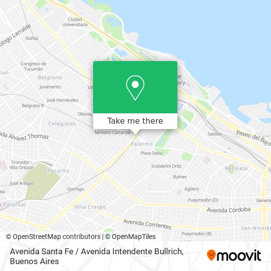 Avenida Santa Fe / Avenida Intendente Bullrich map