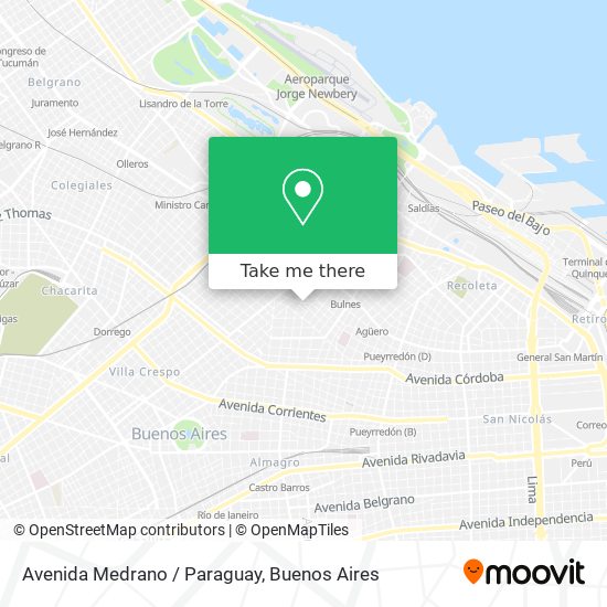 Avenida Medrano / Paraguay map