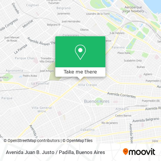 Mapa de Avenida Juan B. Justo / Padilla