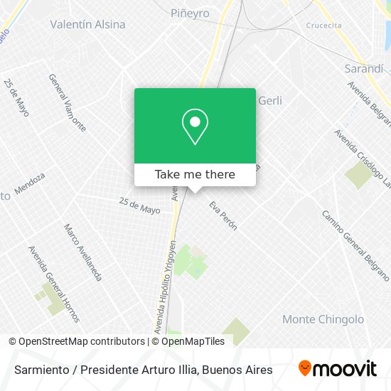 Mapa de Sarmiento / Presidente Arturo Illia