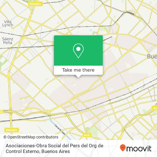 Asociaciones-Obra Social del Pers del Org de Control Externo map