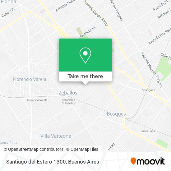 Santiago del Estero 1300 map