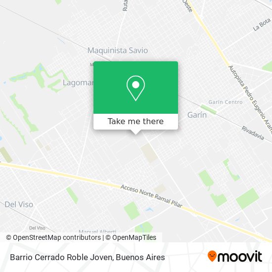 Barrio Cerrado Roble Joven map